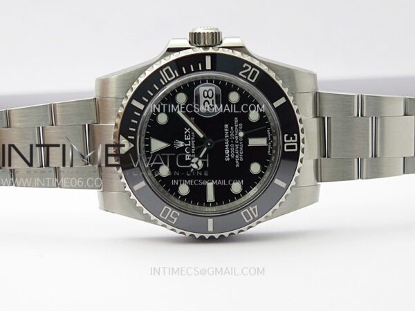 SUBMARINER 40MM 116610 LN BLACK CERAMIC 904L STEEL AR+F 1:1 BEST EDITION BLACK DIAL ON 904L SS BRACELET VR3135 - Image 2
