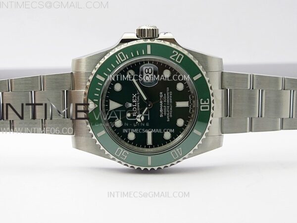 SUBMARINER 40MM 116610 LV GREEN CERAMIC 904L STEEL AR+F 1:1 BEST EDITION GREEN DIAL ON 904L SS BRACELET VR3135 - Image 4