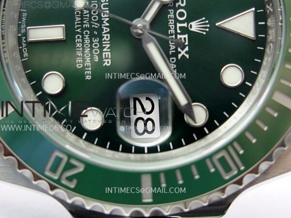 SUBMARINER 40MM 116610 LV GREEN CERAMIC 904L STEEL AR+F 1:1 BEST EDITION GREEN DIAL ON 904L SS BRACELET VR3135 - Image 6