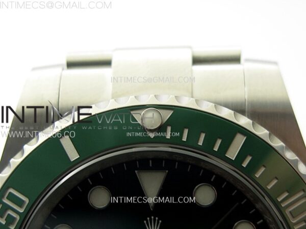 SUBMARINER 40MM 116610 LV GREEN CERAMIC 904L STEEL AR+F 1:1 BEST EDITION GREEN DIAL ON 904L SS BRACELET VR3135 - Image 8