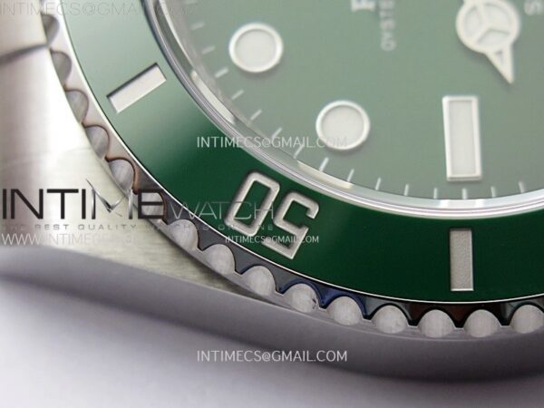 SUBMARINER 40MM 116610 LV GREEN CERAMIC 904L STEEL AR+F 1:1 BEST EDITION GREEN DIAL ON 904L SS BRACELET VR3135 - Image 7