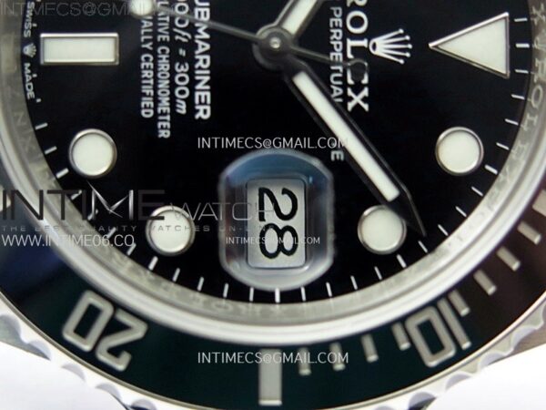 Submariner 41mm 126610 LN Black Ceramic 904L Steel AR+F 1:1 Best Edition Black Dial On 904L SS Bracelet VR3235 - Image 8