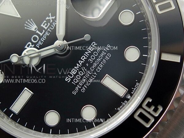 Submariner 41mm 126610 LN Black Ceramic 904L Steel AR+F 1:1 Best Edition Black Dial On 904L SS Bracelet VR3235 - Image 7