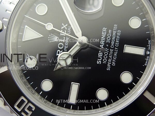 Submariner 41mm 126610 LN Black Ceramic 904L Steel AR+F 1:1 Best Edition Black Dial On 904L SS Bracelet VR3235 - Image 4