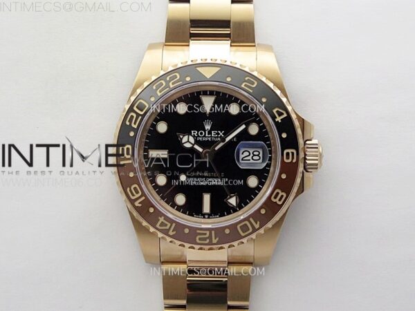GMT-Master II Rootbeer 126715 CHNR Clean Factory 1:1 Best Edition on Black Dial RG Bracelet VR3285 CHS