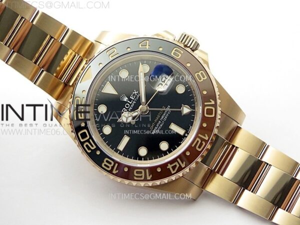GMT-Master II Rootbeer 126715 CHNR Clean Factory 1:1 Best Edition on Black Dial RG Bracelet VR3285 CHS - Image 2