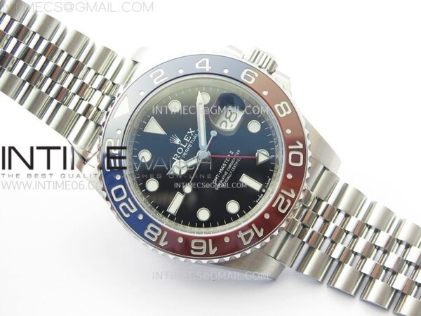 GMT-Master II Pepsi 126710 BLRO Blue/Red Ceramic Clean Factory 1:1 Best Edition Black Dial on Jubilee Bracelet SH3285 CHS - Image 2