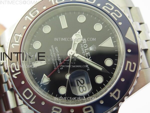 GMT-Master II Pepsi 126710 BLRO Blue/Red Ceramic Clean Factory 1:1 Best Edition Black Dial on Jubilee Bracelet SH3285 CHS - Image 4