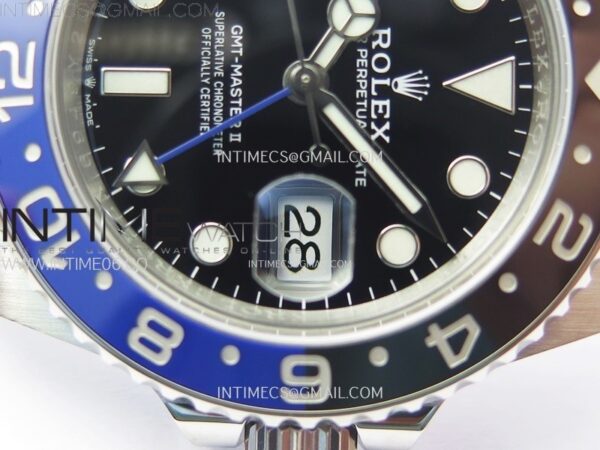 GMT-Master II Batman126710 BLNR Blue/Black Ceramic Clean Factory 1:1 Best Edition Black Dial on Jubilee Bracelet SH3285 CHS - Image 5