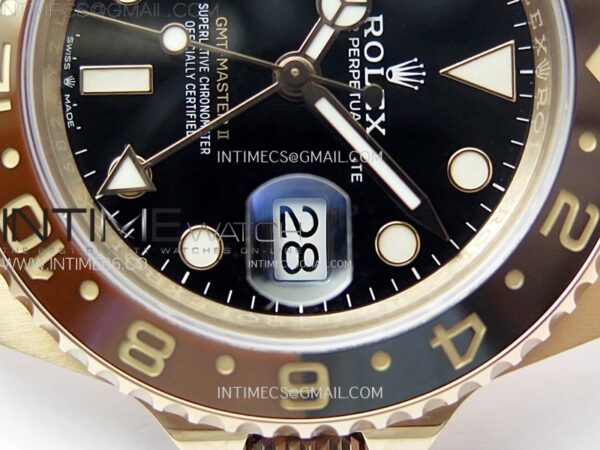 GMT-Master II Rootbeer 126715 CHNR Clean Factory 1:1 Best Edition on Black Dial RG Bracelet VR3285 CHS - Image 5
