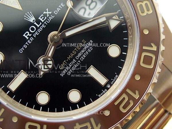 GMT-Master II Rootbeer 126715 CHNR Clean Factory 1:1 Best Edition on Black Dial RG Bracelet VR3285 CHS - Image 6