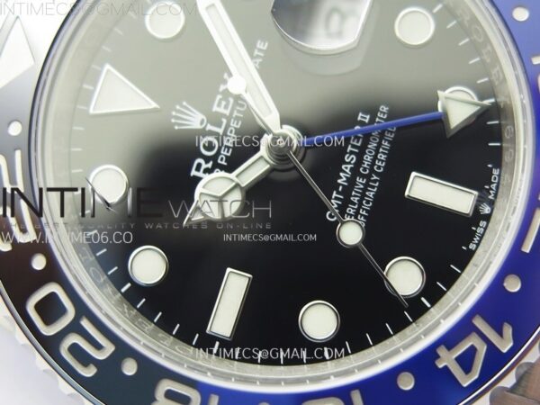 GMT-Master II Batman126710 BLNR Blue/Black Ceramic Clean Factory 1:1 Best Edition Black Dial on Jubilee Bracelet SH3285 CHS - Image 7
