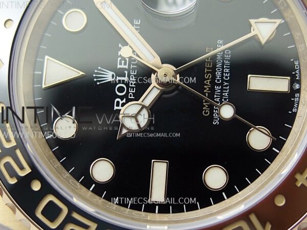 GMT-Master II Rootbeer 126715 CHNR Clean Factory 1:1 Best Edition on Black Dial RG Bracelet VR3285 CHS - Image 7