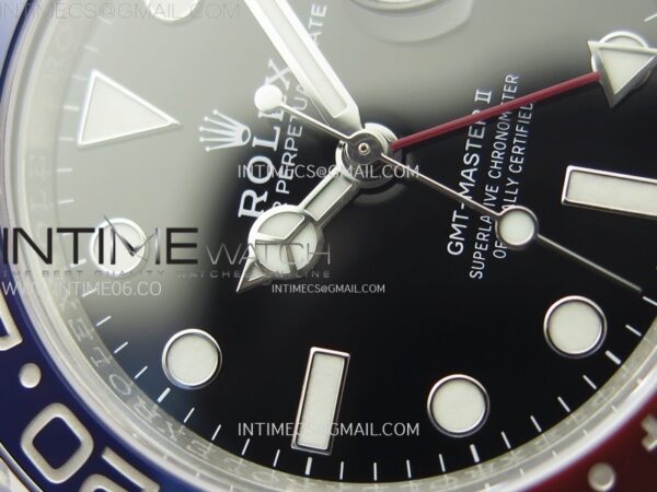 GMT-Master II Pepsi 126710 BLRO Blue/Red Ceramic Clean Factory 1:1 Best Edition Black Dial on Jubilee Bracelet SH3285 CHS - Image 7