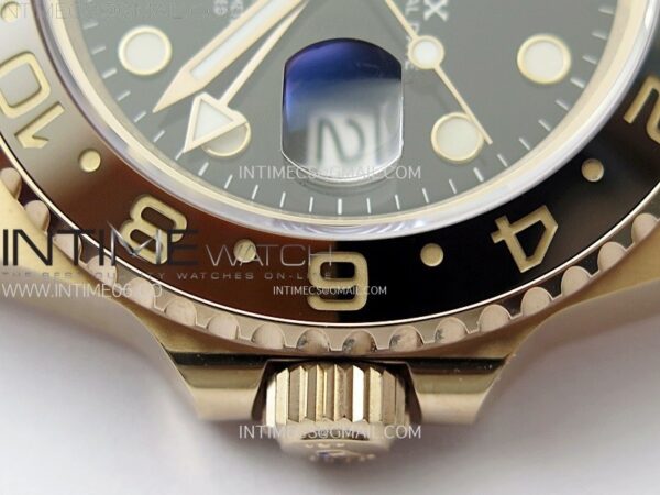 GMT-Master II Rootbeer 126715 CHNR Clean Factory 1:1 Best Edition on Black Dial RG Bracelet VR3285 CHS - Image 11