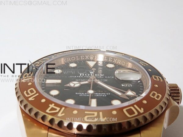 GMT-Master II Rootbeer 126715 CHNR Clean Factory 1:1 Best Edition on Black Dial RG Bracelet VR3285 CHS - Image 12