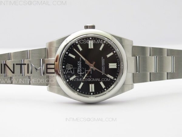 Oyster Perpetual 36mm 124300 904L Steel Clean Factory 1:1 Best Edition Black Dial on SS Bracelet VR3230 V2 - Image 4