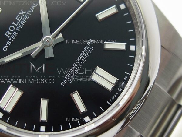 Oyster Perpetual 36mm 124300 904L Steel Clean Factory 1:1 Best Edition Black Dial on SS Bracelet VR3230 V2 - Image 6