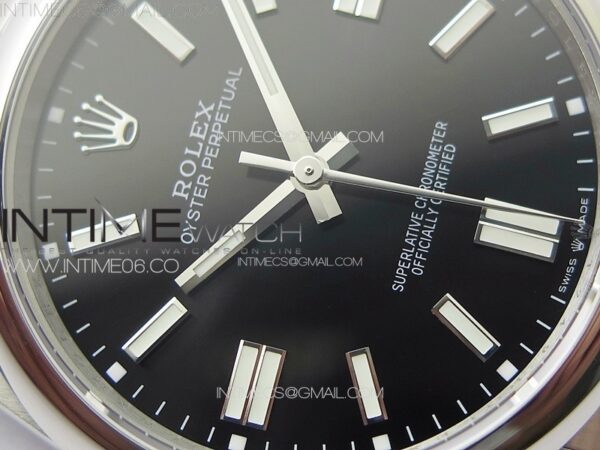 Oyster Perpetual 36mm 124300 904L Steel Clean Factory 1:1 Best Edition Black Dial on SS Bracelet VR3230 V2 - Image 7