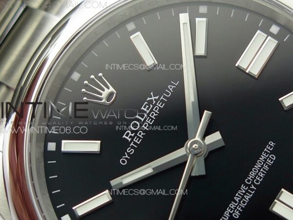 Oyster Perpetual 36mm 124300 904L Steel Clean Factory 1:1 Best Edition Black Dial on SS Bracelet VR3230 V2 - Image 8