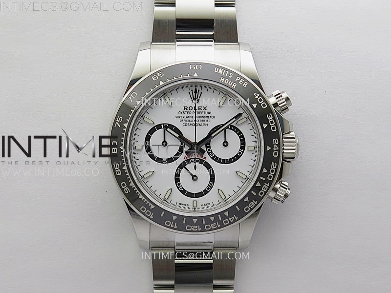 Daytona Panda 126500 QF 1:1 Best Edition 904L Steel White Dial on SS Bracelet DD4131