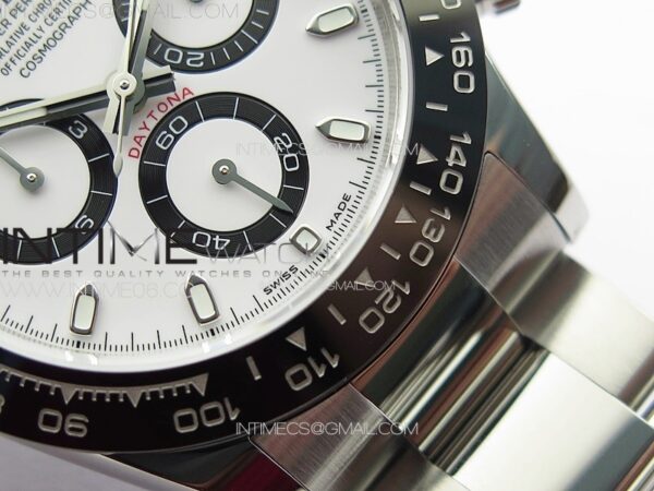 Daytona Panda 116500LN NOOB V5 1:1 Best Edition White Dial on 904L SS Case and Bracelet SA4130 - Image 7