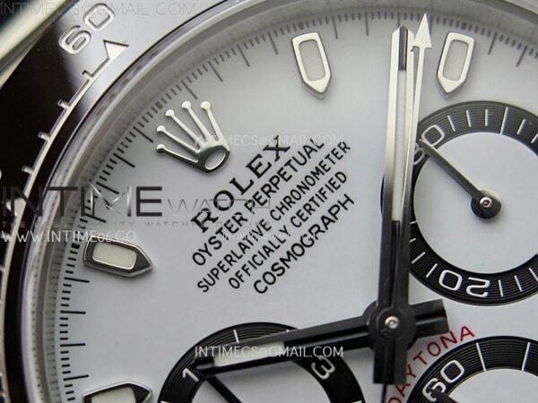 Daytona Panda 116500 904L SS VSF 1:1 Best Edition White Dial on 904L SS Braclet SA4130 - Image 9