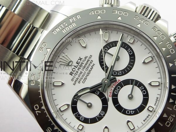 Daytona Panda 116500LN NOOB V5 1:1 Best Edition White Dial on 904L SS Case and Bracelet SA4130 - Image 9