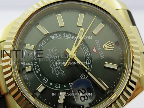 Sky-Dweller 336238 Gain Weight YG ZF 1:1 Best Edition Mint Green Dial on Oysterflex Rubber Strap Asian 2824 - Image 3