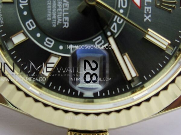 Sky-Dweller 336238 Gain Weight YG ZF 1:1 Best Edition Mint Green Dial on Oysterflex Rubber Strap Asian 2824 - Image 4
