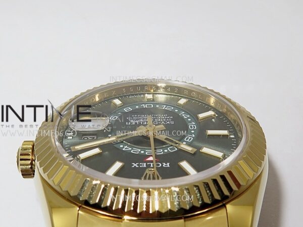 Sky-Dweller 336238 Gain Weight YG ZF 1:1 Best Edition Mint Green Dial on Oysterflex Rubber Strap Asian 2824 - Image 7