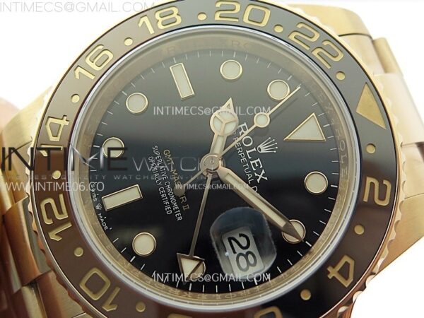 GMT Master II Rootbeer 126715 CHNR RG VSF 1:1 Best Edition Black Dial on RG Bracelet VR3285 CHS - Image 4