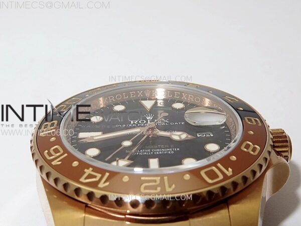 GMT Master II Rootbeer 126715 CHNR RG VSF 1:1 Best Edition Black Dial on RG Bracelet VR3285 CHS - Image 11
