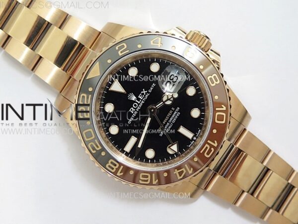 GMT Master II Rootbeer 126715 CHNR RG VSF 1:1 Best Edition Black Dial on RG Bracelet VR3285 CHS - Image 13