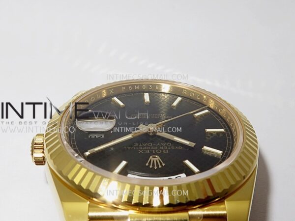 Day Date 40 YG 228238 Clean Factory 1:1 Best Edition Black Dial Stick Marker on President Bracelet VR3255 V3 - Image 10