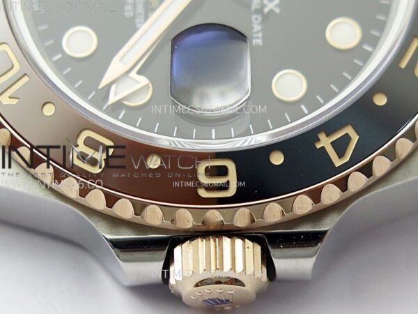 GMT-Master II Rootbeer 126711 CHNR Clean Factory 1:1 Best Edition Black Dial on SS/RG Bracelet VR3285 CHS - Image 11