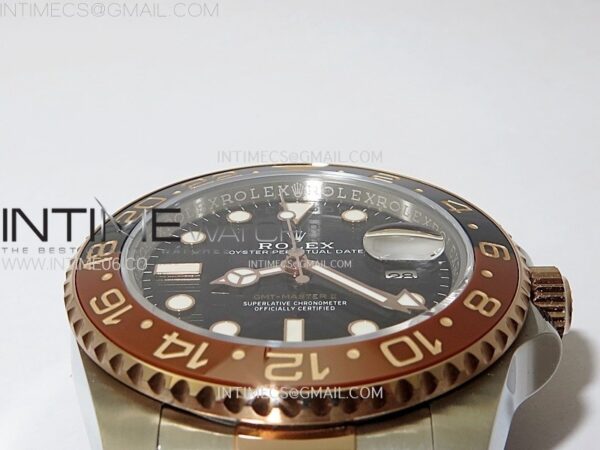 GMT-Master II Rootbeer 126711 CHNR Clean Factory 1:1 Best Edition Black Dial on SS/RG Bracelet VR3285 CHS - Image 12