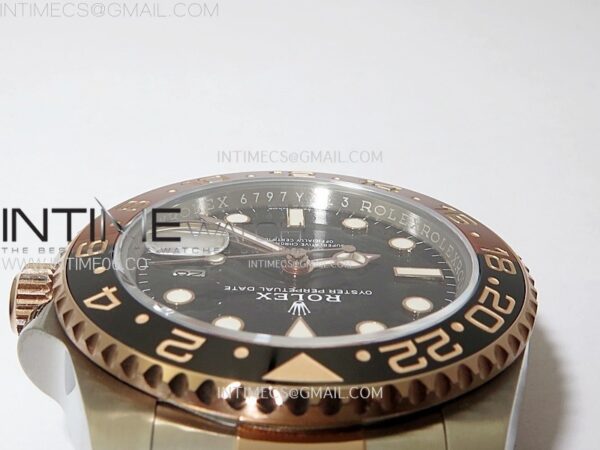 GMT-Master II Rootbeer 126711 CHNR Clean Factory 1:1 Best Edition Black Dial on SS/RG Bracelet VR3285 CHS - Image 13