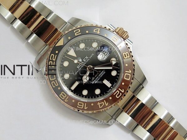 GMT-Master II Rootbeer 126711 CHNR Clean Factory 1:1 Best Edition Black Dial on SS/RG Bracelet VR3285 CHS - Image 14
