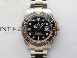 GMT-Master II Rootbeer 126711 CHNR Clean Factory 1:1 Best Edition Black Dial on SS/RG Bracelet VR3285 CHS