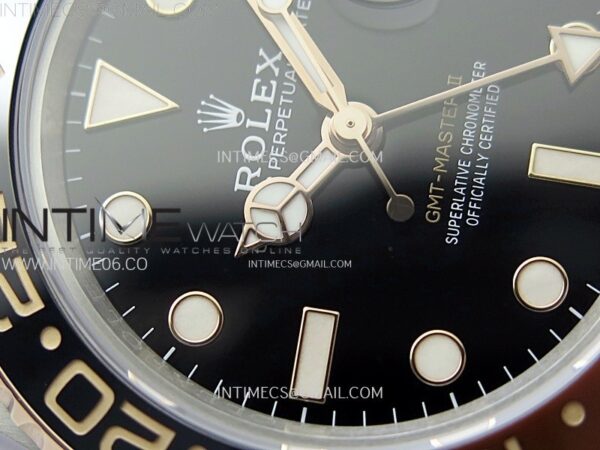 GMT-Master II Rootbeer 126711 CHNR Clean Factory 1:1 Best Edition Black Dial on SS/RG Bracelet VR3285 CHS - Image 7