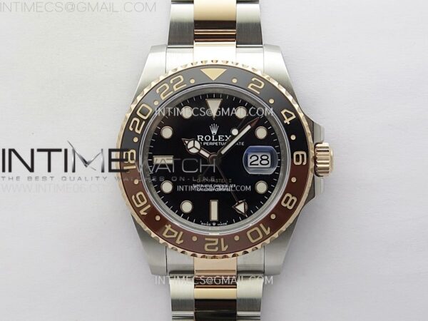 GMT-Master II Rootbeer 126711 CHNR Clean Factory 1:1 Best Edition Black Dial on SS/RG Bracelet VR3285 CHS