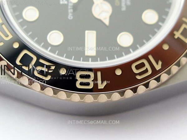 GMT-Master II Rootbeer 126711 CHNR Clean Factory 1:1 Best Edition Black Dial on SS/RG Bracelet VR3285 CHS - Image 10