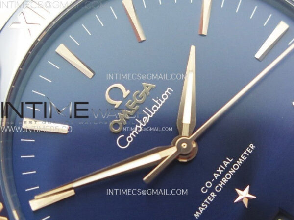 Constellation 41mm Blue Ceramic Bezel RG VSF 1:1 Best Edition Blue Dial on Blue Gummy Strap A8900 - Image 7