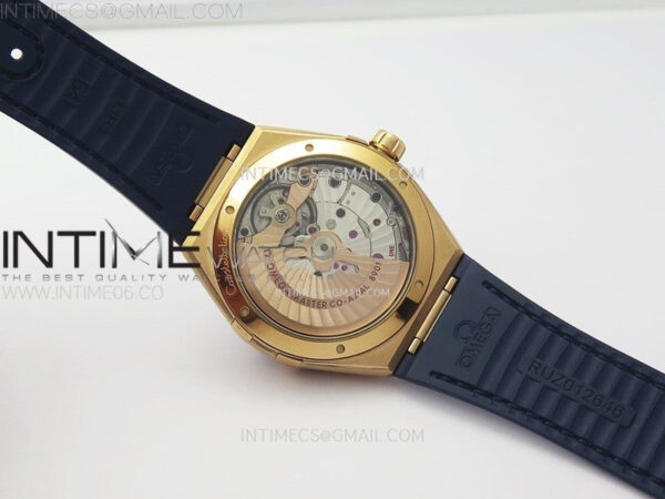 Constellation 41mm Blue Ceramic Bezel RG VSF 1:1 Best Edition Blue Dial on Blue Gummy Strap A8900 - Image 19