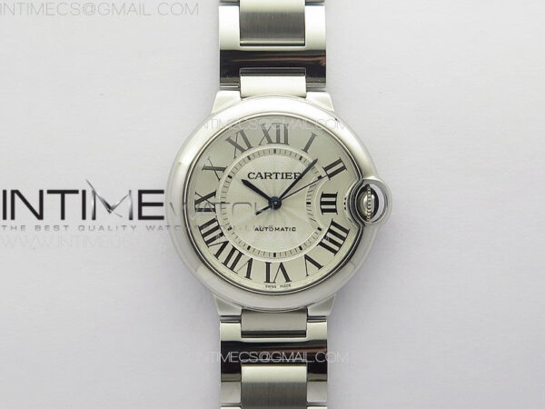 Ballon Bleu 36mm SS K3F 1:1 Best Edition White Textured Dial on SS Bracelet A076 - Image 2