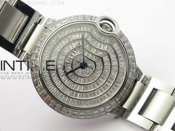 Ballon Bleu T Crystal 42mm SS Full Paved Crystal Dial on SS Bracelet Miyota 9015 - Image 2