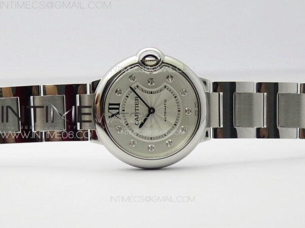 Ballon Bleu 36mm SS K3F 1:1 Best Edition White Textured Dia Markers Dial on SS Bracelet A076 - Image 3