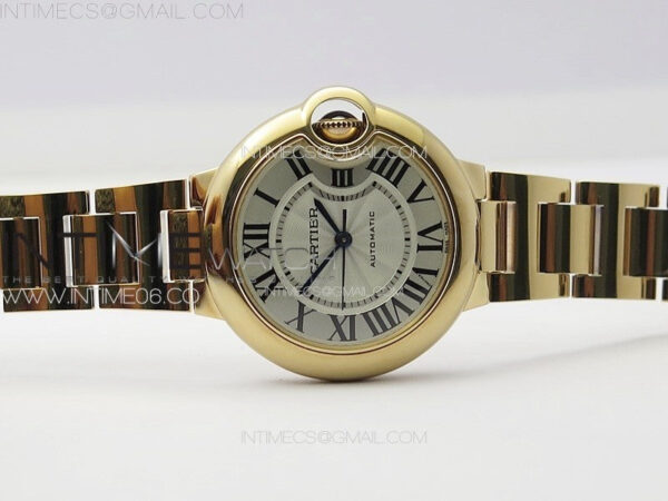 Ballon Bleu 33mm RG K3F 1:1 Best Edition White Textured Dial on SS Bracelet A076 - Image 3