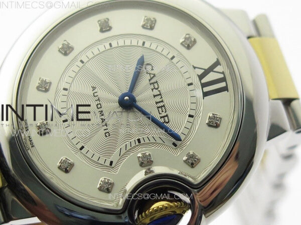 Ballon Bleu 33mm SS/YG K3F 1:1 Best Edition White Textured Dia Markers Dial on SS Bracelet A076 - Image 4